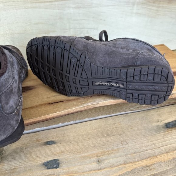 Skechers Women's Bikers-Lineage-Moc-Toe Lace-up Chukka Boot Brown Sz‎ 9 Suede - Picture 4 of 8